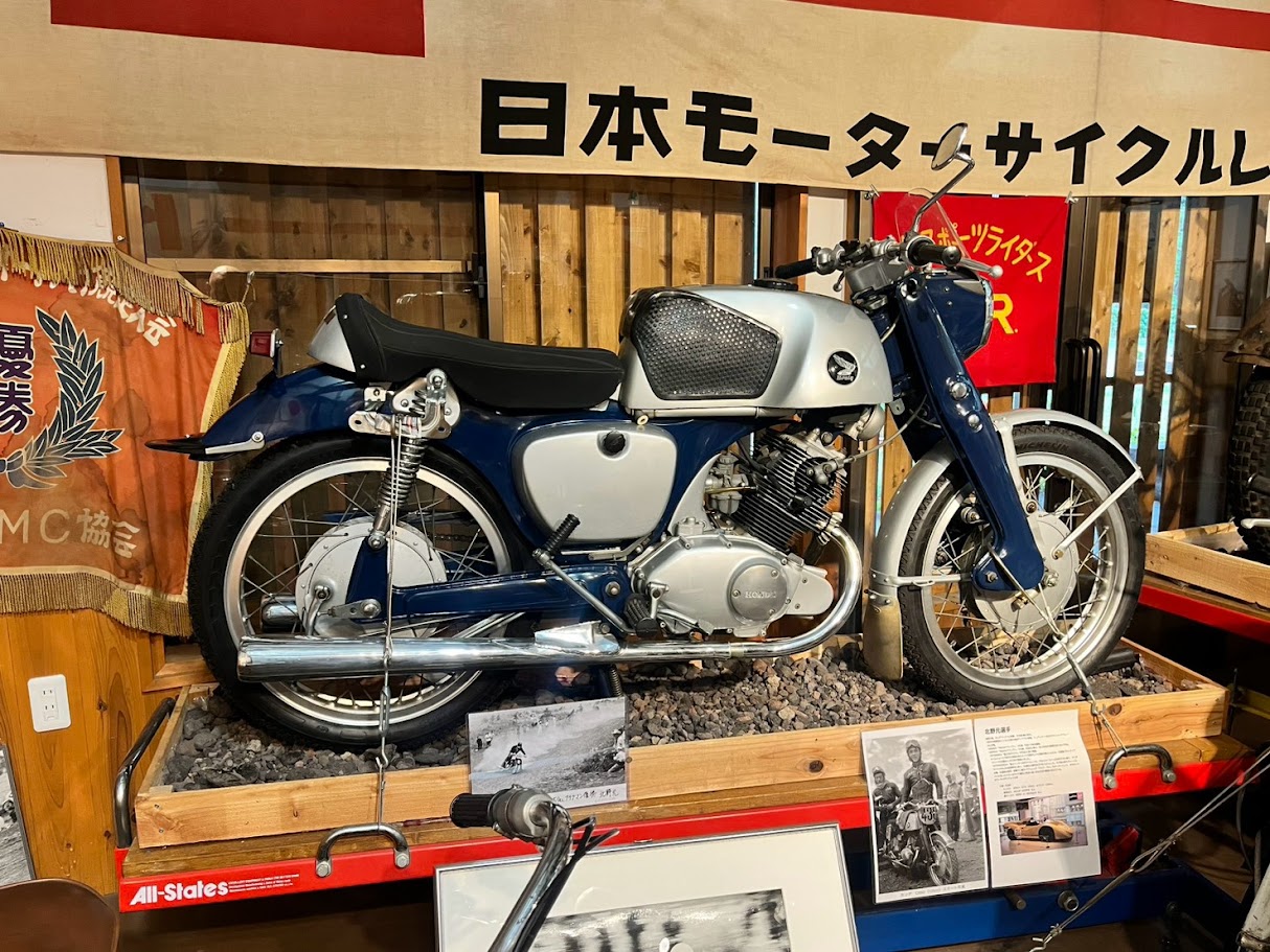記念館に展示されていた古いオートバイ